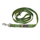 dog leash green 72 inch nickel snap