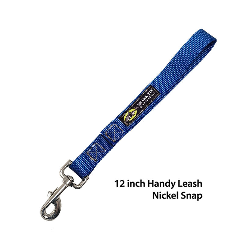handy leash blue 12  inch  nickel snap