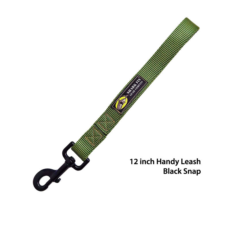 handy leash green 12  inch  black snap