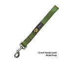 handy leash green 12  inch  nickel snap