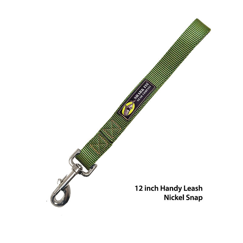 handy leash green 12  inch  nickel snap