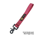 handy leash magenta 10  inch black trigger snap 