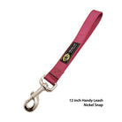 handy leash magenta 12 inch nickel snap