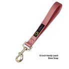 handy leash pink 10 inch brass snap