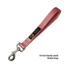 handy leash pink 10 inch nickel snap