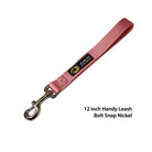 handy leash pink 12 inch nickel snap