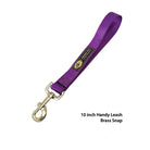 handy leash purple 10 inch brass snap