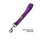 handy leash purple 10 inch nickel snap