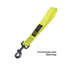 handy leash yellow 10 inch black snap