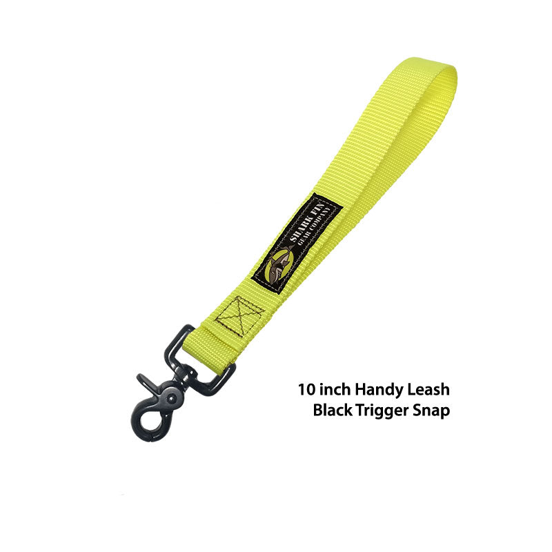 handy leash yellow 10 inch black trigger snap