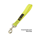 handy leash yellow 10 inch brass snap