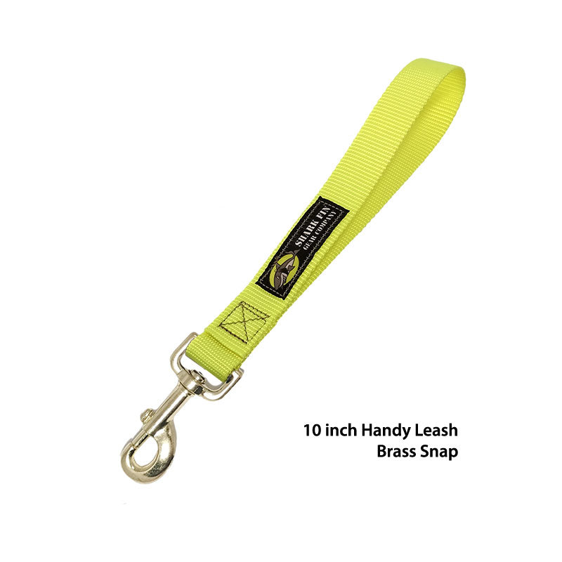 handy leash yellow 10 inch brass snap