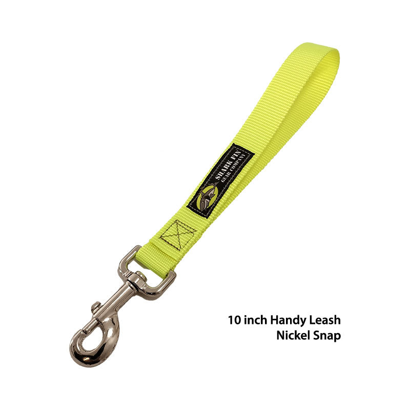 handy leash yellow 10 inch nickel snap