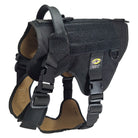 large tactical dog harness black with nexus buckles