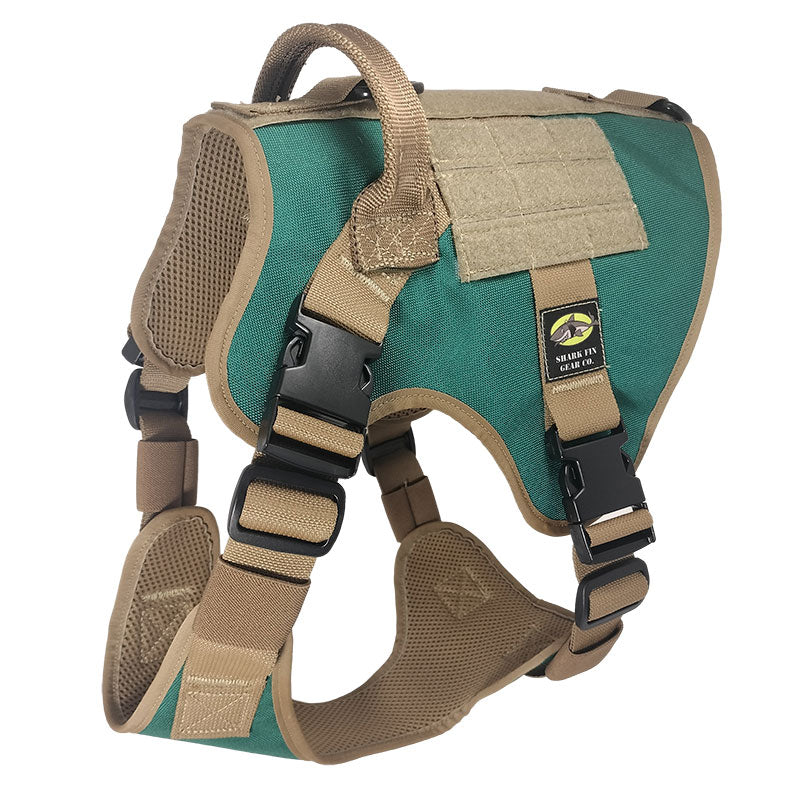 large tactical dog harness arizona turquoise with nexus buckles