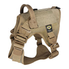large tactical dog harness coyote brown with gt cobra buckles