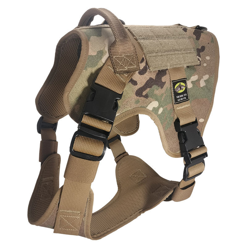 large tactical dog harness ocp camo with nexus buckles