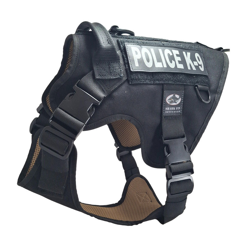 Black police K-9 vest  (POLICE K-9 patch not included)