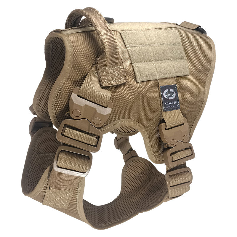 large tactical k9 harness coyote with gt cobra buckles