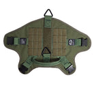 large tactical k9 harness back od green zinc buckles