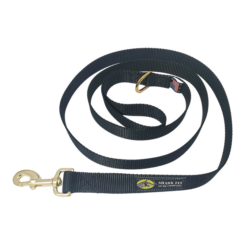 dog leash black 72 inch brass snap