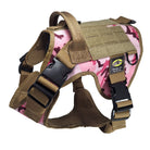 medium tactical dog harness pink camo with nexus buckles