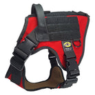 medium tactical dog harness red with nexus buckles