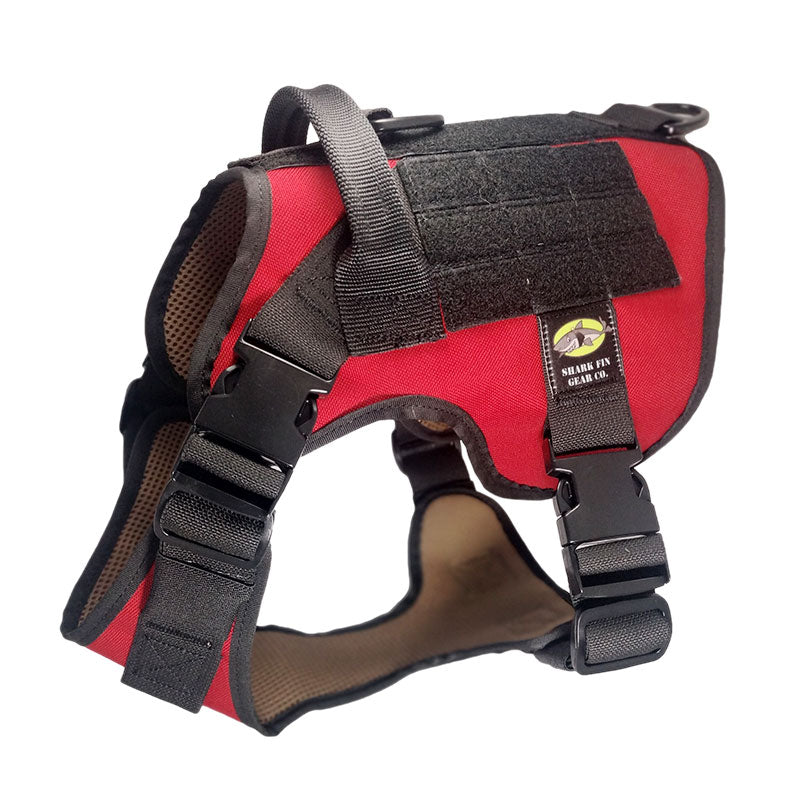 Medium Tactical Dog Harness Chili Pepper Red with Nexus Buckles