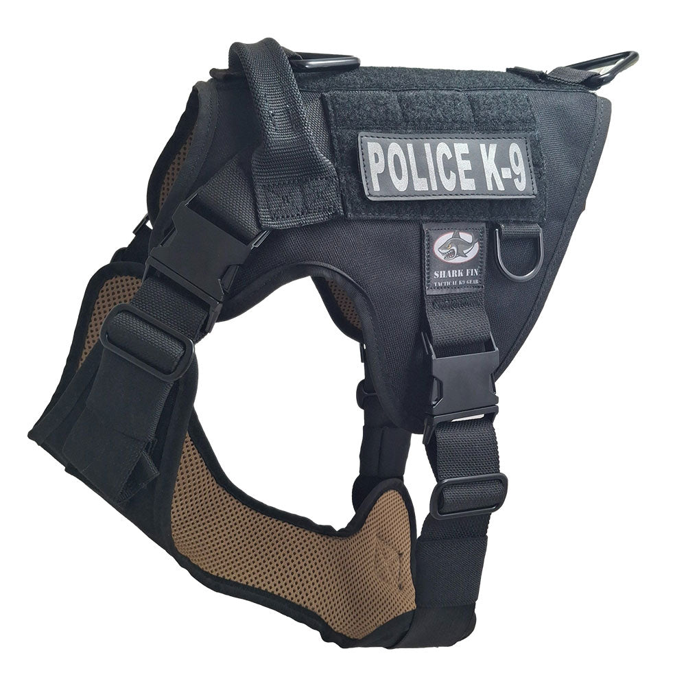Black police K-9 vest  (POLICE K-9 patch not included)