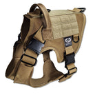 medium tactical k9 harness coyote with zinc buckles