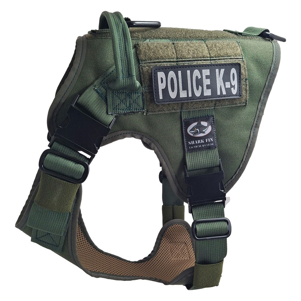 OD Green police K-9 vest  (POLICE K-9 patch not included)