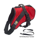 No Pull Dog Harness with strap included, easy on medium red