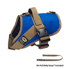 No Pull Dog Harness with strap included, easy on small blue
