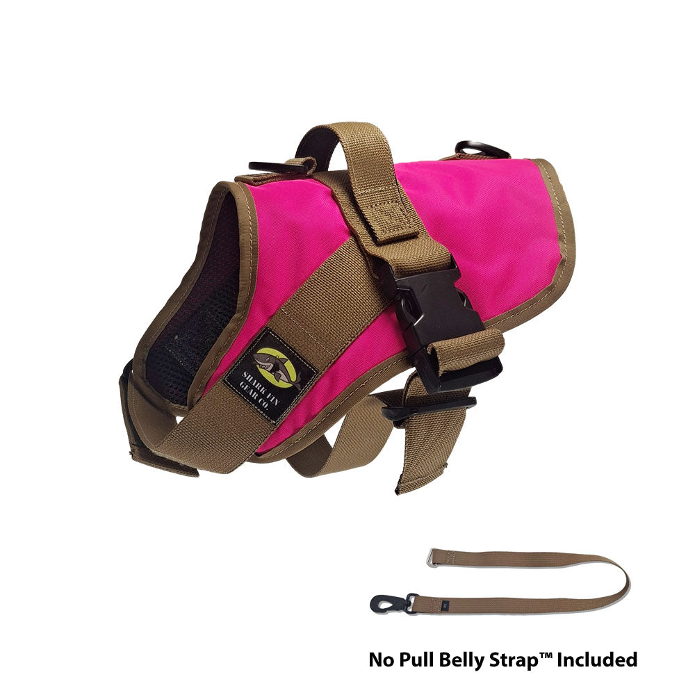 No Pull Dog Harness with strap included, easy on small pink