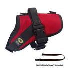 No Pull Dog Harness with strap included, easy on small red