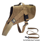 No Pull Dog Harness with strap included, easy on xl brown