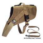 No Pull Dog Harness with strap included, easy on xl brown