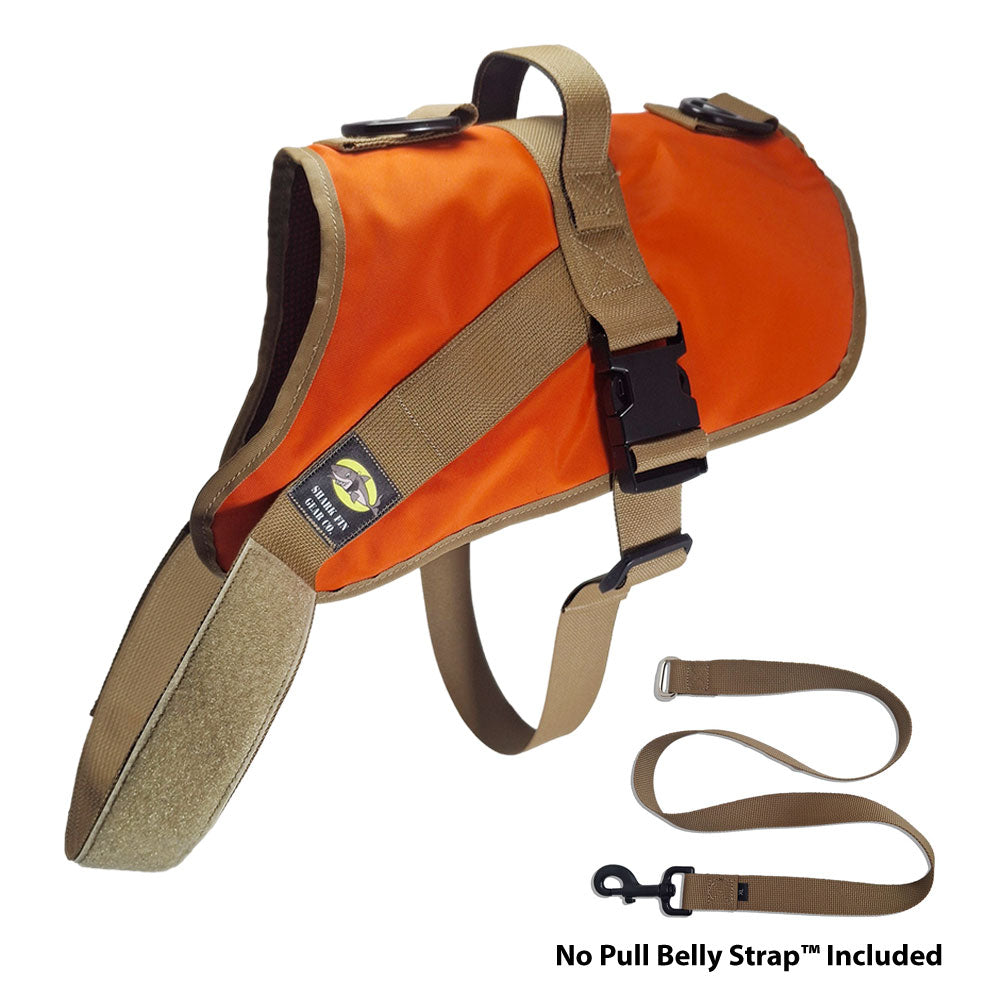 No Pull Dog Harness with strap included, easy on xl orange