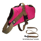 No Pull Dog Harness with strap included, easy on xl pink