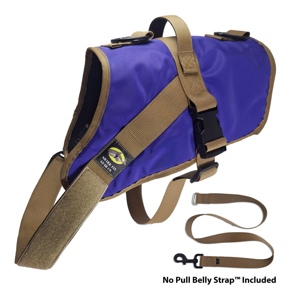 No Pull Dog Harness with strap included, easy on xl purple