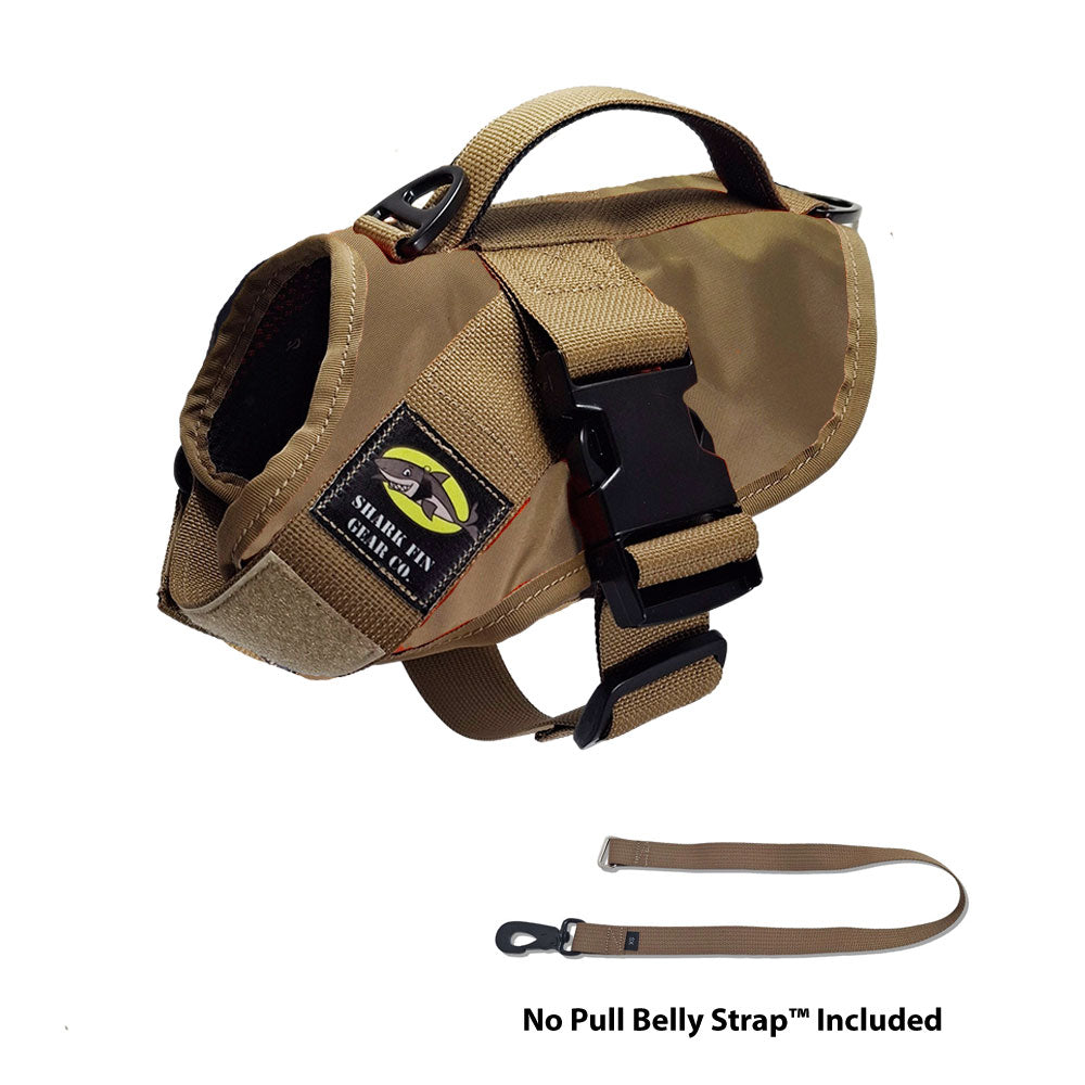No Pull Dog Harness with strap included, easy on xs brown