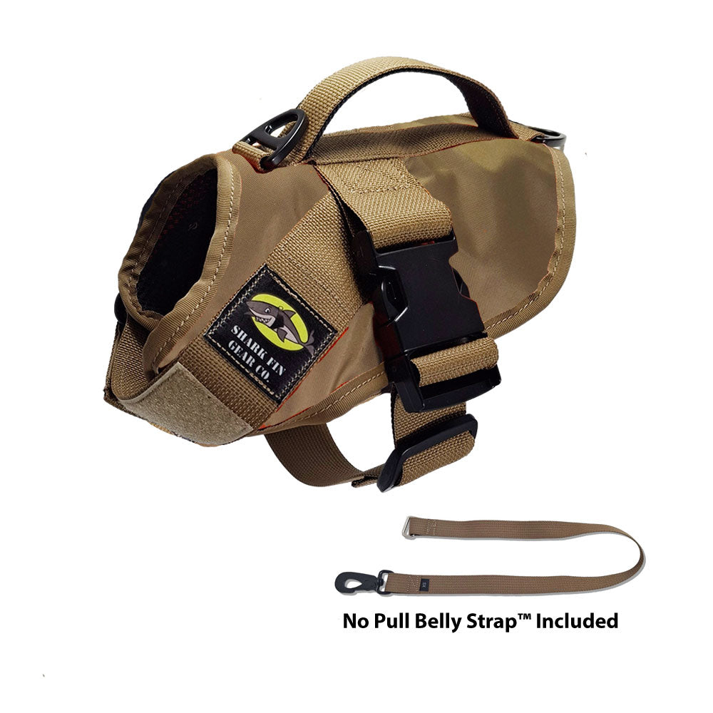 No Pull Dog Harness with strap included, easy on xs brown