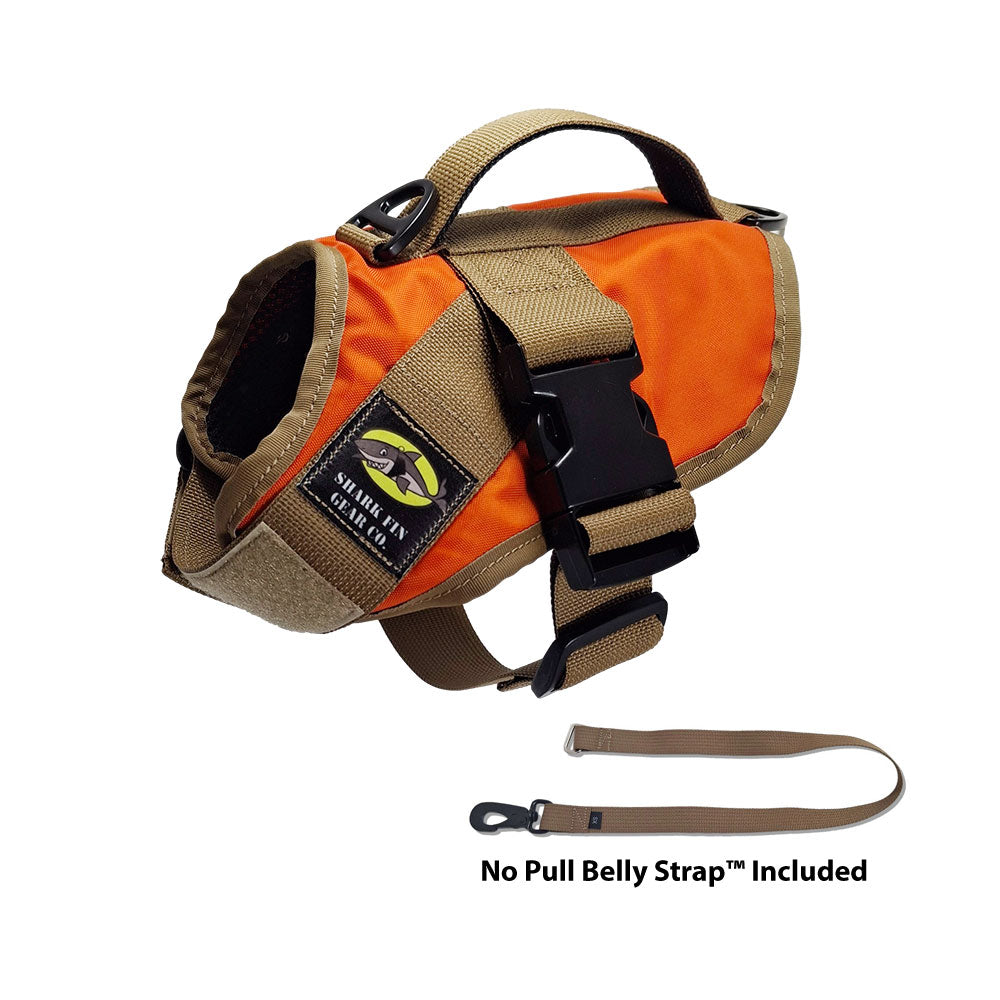 No Pull Dog Harness with strap included, easy on xs orange