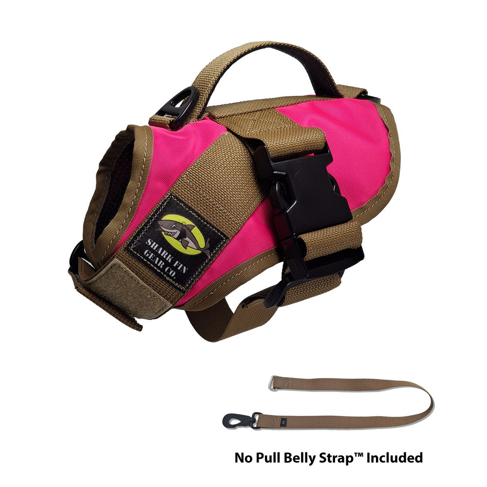 No Pull Dog Harness with strap included, easy on xs pink