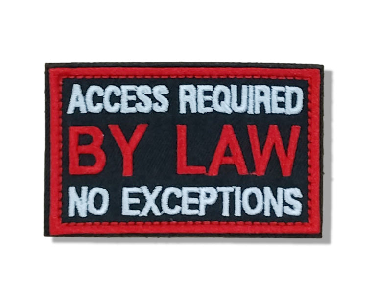 service dog velcro patch access required by law red black