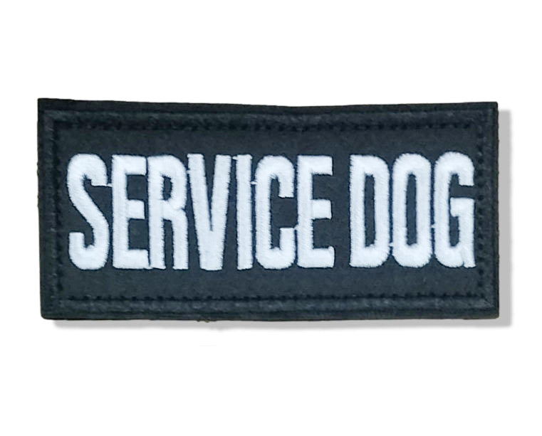 service dog velcro patch black