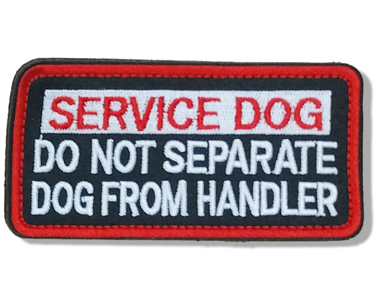 service dog velcro patch do not separate red and black