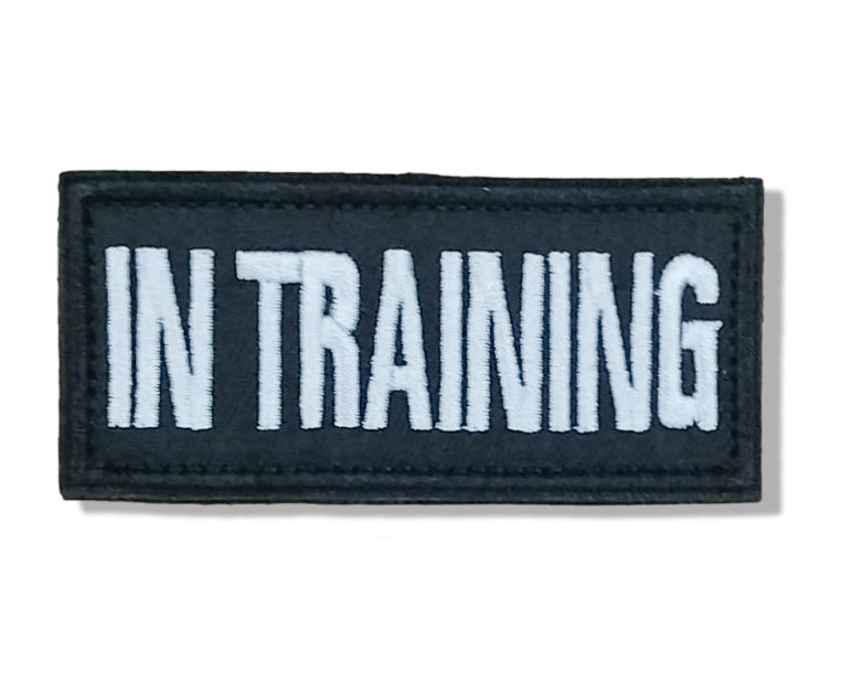 service dog velcro patch in training black