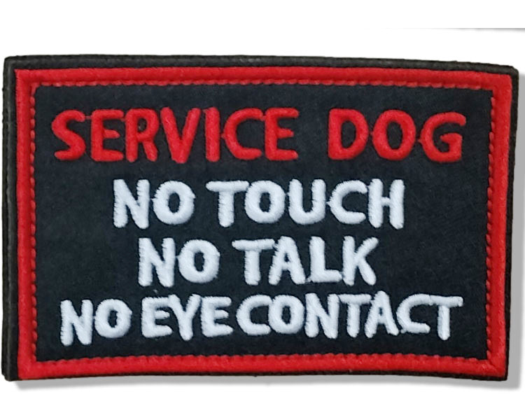 service dog velcro patch no talk touch eye contact