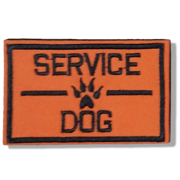 service dog velcro patch paw orange